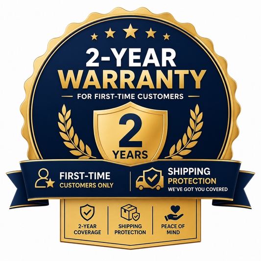2-Year Warranty + Shipping Protection for First-Time Customers